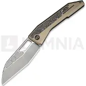 We Knife Navaja Inceptus, Champagne Ti & Aluminum Foil CF, Satin