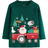 Next Camiseta turquesa / verde / rojo / blanco
