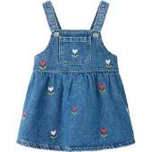 Name it Vestido 'NBFMALO' azul denim / verde claro / rojo vivo / blanco