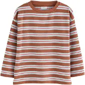 Next Camiseta azul claro / marrón / rojo / blanco