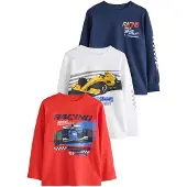 Next Camiseta navy / amarillo / rojo / blanco