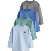 Next Camiseta azul real / azul claro / piedra / jade