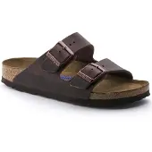 Birkenstock para mujer. 452763 Sandalias de piel Arizona Soft Footbed Oiled (Ajuste Estrecho) marrón (45), Plano, Ninguno, Casual, Birkensto