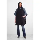 Desigual , Poncho Denim Combinado, Mujer, Azul, U