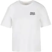 Miss Tee Camiseta 'Cute But Psycho' rosa / negro / blanco