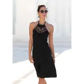 LASCANA Vestido de playa negro