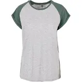 Urban Classics Camiseta gris claro / esmeralda