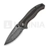 CIVIVI Navaja Vyrent Damascus, Black/Tan/Orange G-10