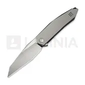 We Knife Navaja Tally, Polished Bead Blast Gray Titanium, Satin
