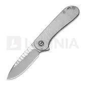 CIVIVI Navaja Elementum, Polished Clear Lexan, Satin Rock-Grind