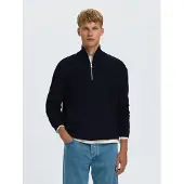 Selected Media Cremallera Jersey Hombres Azul L