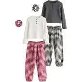 Next Pijama gris oscuro / rojo claro / rojo oscuro / blanco