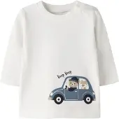 Name it Camiseta 'NBMOSMAR' beige / zafiro / negro / blanco