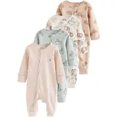 Next Pijama beige / azul pastel / rosa pastel / blanco