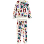 Next Pijama 'Family Christmas Matching' ecru / azul claro / verde oscuro / rojo