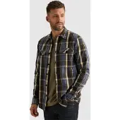 PME Legend Camisa 'Shirt with lumberjack check pattern and herringbone texture' lila