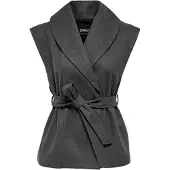 ONLY Chaleco 'ONLBIANCA' antracita / gris moteado