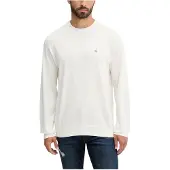Calvin Klein Jeans Jersey 'Monogram Embroidery Relaxed' blanco lana