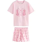 Next Pijama de pantalón corto rosa / rosa claro