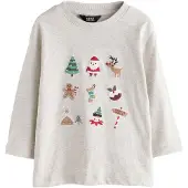 Next Camiseta crema / verde / rojo / blanco