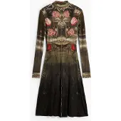 Desigual , Vestido Estampado Largo, Mujer, Viscosa, Negro, M