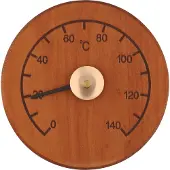4Living Termómetro para sauna, hecho de madera de olmo