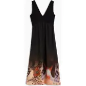 Desigual , Vestido midi 2 en 1, Mujer, Negro, S