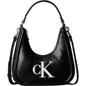 Calvin Klein Bolso de hombro 'BOLD' negro / blanco