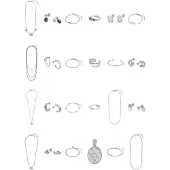 Purelei Conjunto de joyería ' 2026 ' plata