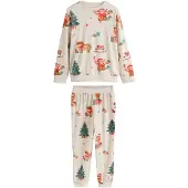 Next Pijama brocado / esmeralda / rojo / offwhite