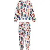 Next Pijama 'Matching Family Christmas' ecru / azul / verde / rojo oscuro