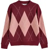 Next Jersey altrosa / rojo vino / blanco