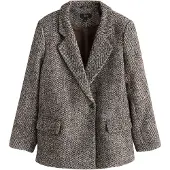 Next Blazer 'N. Premium' beige / marrón oscuro