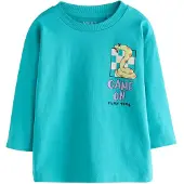 Next Camiseta azul / turquesa / coral / negro