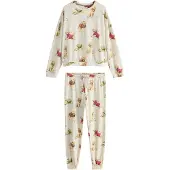 Next Pijama beige / amarillo claro / caqui / magenta