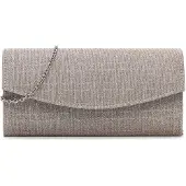 Tamaris Bolso de noche 'Amalia' gris / gris plateado / plata