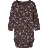 Name it Pijama entero/body marrón oscuro / gris