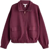 Next Sudadera con cremallera 'N.Premium' rojo vino