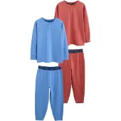 Next Pijama azul claro / rojo cereza