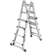 Hailo Escalera multifunción de aluminio Master M100, con 4 escalones