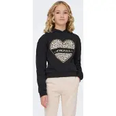 ONLY GIRLS Sudadera 'KOGCooper' kitt / oro / negro / blanco