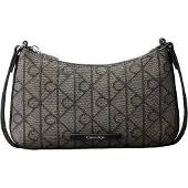 Calvin Klein Bolso de hombro 'Emblem Convertible' beige / negro