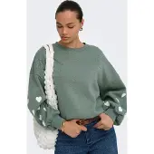 ONLY Sudadera 'ONLMACY' jade / blanco