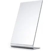 Merkloos Espejo de maquillaje moderno de aluminio, rectangular, 30 cm