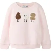 Name it Sudadera 'NMFOLISANA' chocolate / moca / rosa / blanco