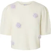 Pieces Jersey lila claro / blanco