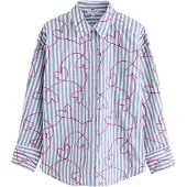 Next Blusa azul claro / rosa / blanco