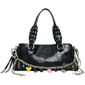 Desigual , bolso charms mediano, Mujer, Poliuretano, Negro, U