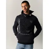 KOROSHI Sudadera navy / negro / blanco
