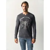 KOROSHI Camiseta azul ahumado / gris / rojizo